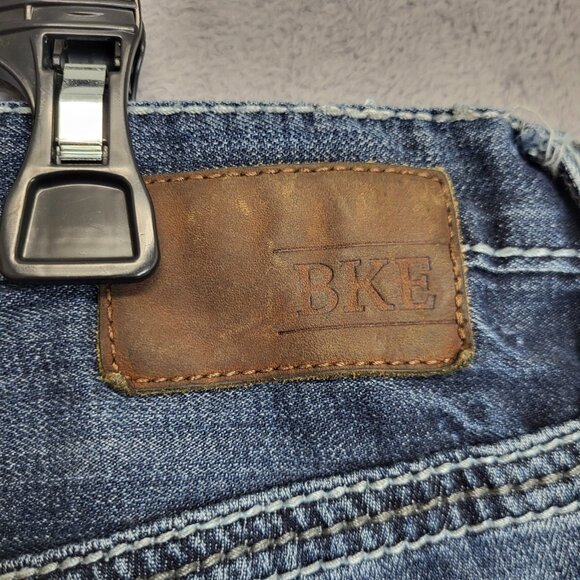 BKE Jeans Mens 36R 36x31 Derek Bootcut Stretch Denim Whiskered Western Casual - Picture 9 of 12